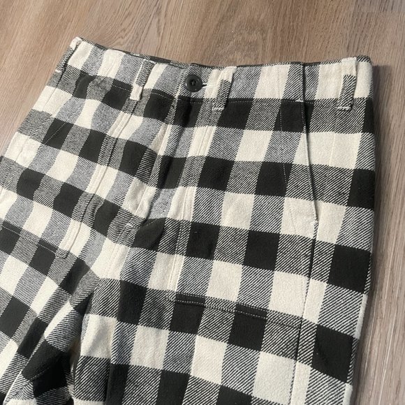 THE GREAT  Checkered Drop Crotch Cropped Pants - Picture 5 of 14